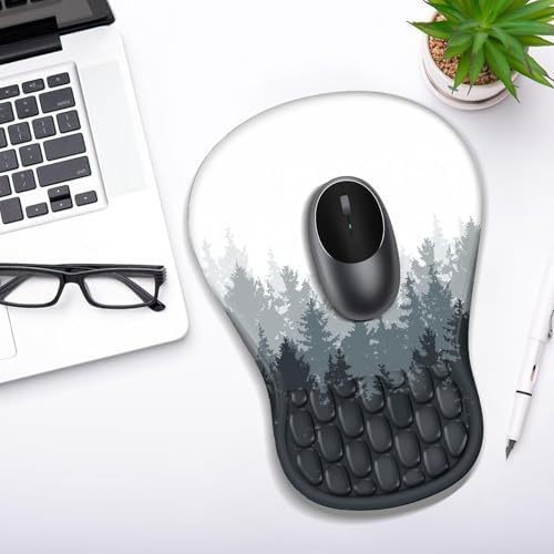 YIWEI Ergonomic Mouse Pad with Wrist Rest for Carpal Tunnel Pain Relief