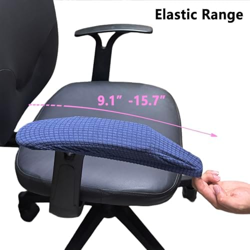 Melaluxe Office Chair Armrest Covers, Stretchable Removable Washable Chair Arm Covers, Elastic Desk Computer Gaming Chair Arm Rest Protector Slipcovers (Navy)