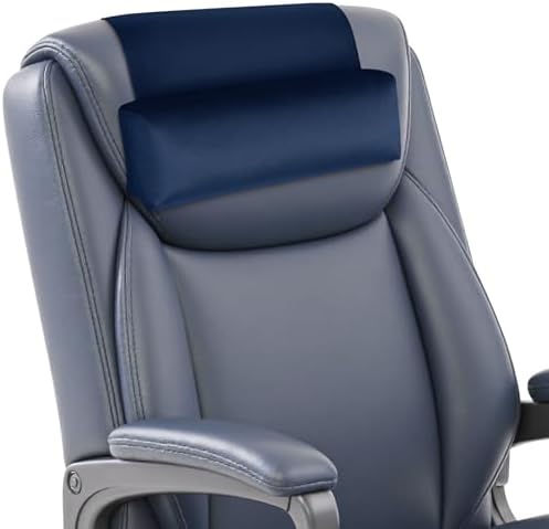 WdFour Velvet Neck & Head Pillow for Recliner Chair, Small Ergonomic Cervical Support Pillow for Home, Office and Travel, Non-Slip Cushion for Tension Relief & Shoulder Comfort (Navy Blue)
