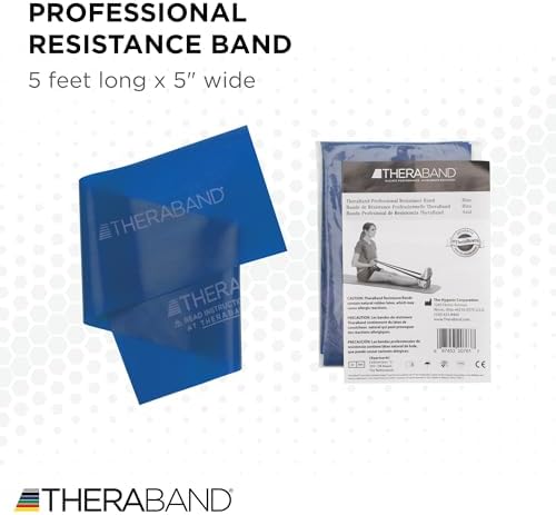 THERABAND Professional Resistance Band, Blue Level 4 Extra Heavy, 5 ft