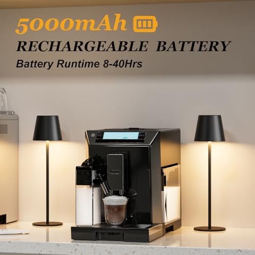 Kakanuo Rechargeable Table Lamp, Cordless Battery Operated Lamps, Black