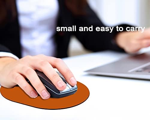 Small Mouse pad, Portable, Waterproof Non-Slip Rubber Bottom, Suitable for Wireless Mouse, Laptop Keyboard Tray for Both Men and Women, Office Travel Orange 5.5x7.5in