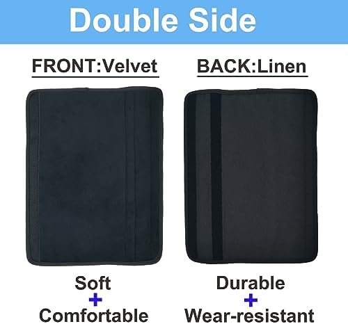 Chair Armrest Cover Office Chair Armrest Pads Adjustable Comfort Ergonomic Chair Armrest Pads Removable Durable Home Office Chair Armrest Covers – Velvet, Black