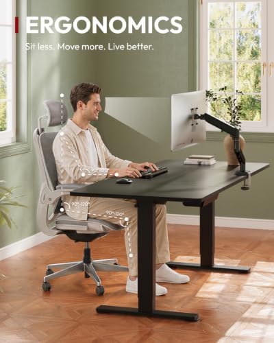 SANODESK One-Piece 40 x 24'' Electric Height Adjustable Standing Desk