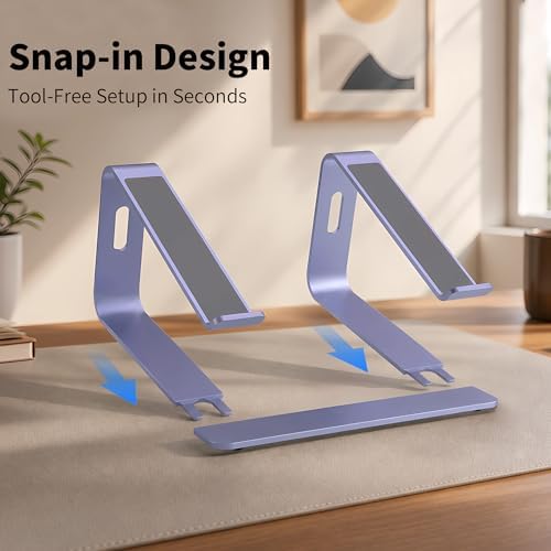 Orionstar Ergonomic Laptop Stand, Aluminum Riser, 10-15.6",Purple