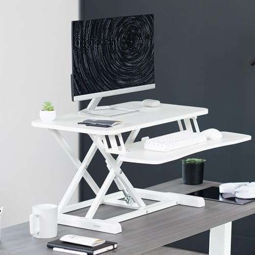 VIVO White 28 in Standing Desk Converter, DESK-V028KW