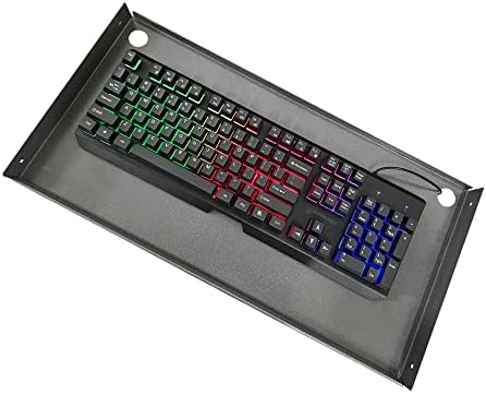 Sliding Under Desk Keyboard Tray Slide Out Keyboard Holder Drawer Heavy-Duty Office Desk Extender Platform Pull Out Desktop Sliding Computer Tray for Keyboard Drawer Under Desk Shelf-Metal