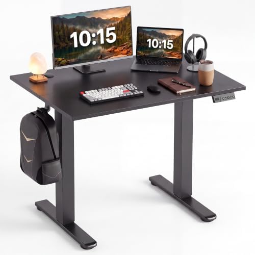 Claiks 40 x 24 Inch Black Electric Standing Desk