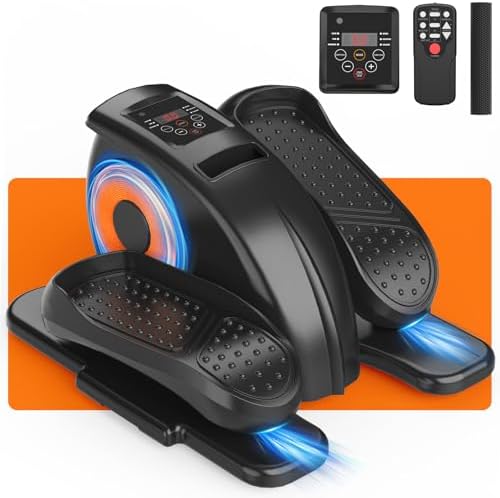 Under Desk Elliptical Machine for Senior Mini Elliptical Leg Exerciser with Remote Quiet Portable Electric Seated Foot Pedal Exerciser for Home Office