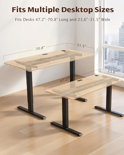 TOPSKY Dual Motor Standing Desk Frame, 225 lbs Capacity, Black