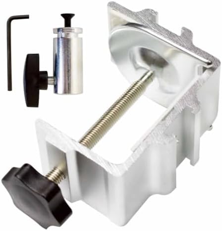 Replacement Heavy Duty C Clamp for 1/2” Base Magnifying Lamp,Desk Lamp,Swing Arm Lamp,Phone I pad Mount,Tablet Mic Holder,Table Mount Clamp for Microphone Stand Mic Boom Arm (G1 SIVLER)