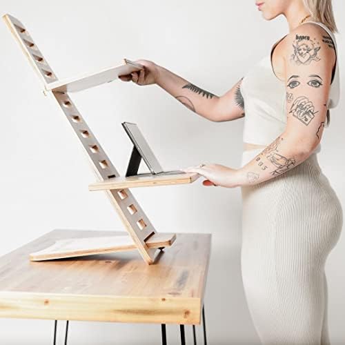 Sleekform Saint John Standing Desk Converter, Adjustable Height Sit-Stand