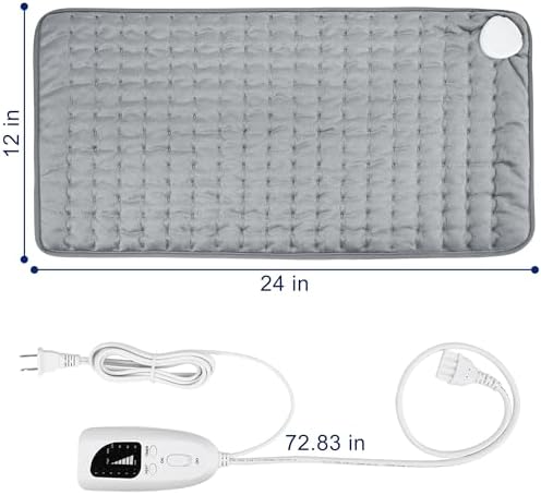 Electric Heating pad for Back Neck Shoulder Knee Arms Legs- Electric Heat Pads with 6 Heat Settings & Auto Shut Off &Dry/Moist Heat Heating Pad for Birthday Mother Father Girl Men Women
