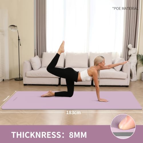 8mm Thick Yoga Mat Non Slip for Women Men