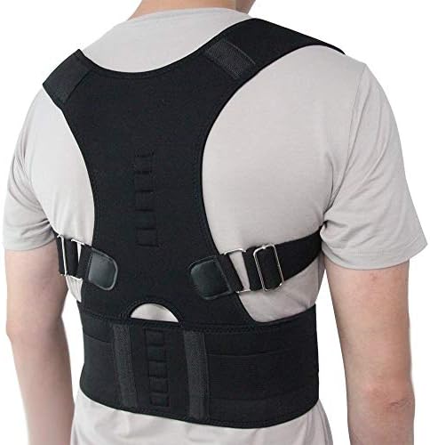 New Male Female Adjustable Magnetic Posture Corrector Corset Back Brace Belt Lumbar Support Straight de espalda(OneColor,Small-S)