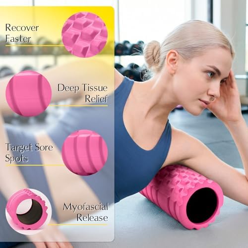 Foam Roller 13" Multi Density Fitness Exercise for Muscle Recovery