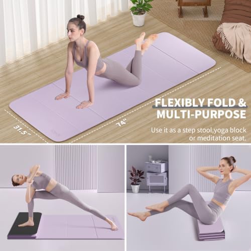 Foldable Yoga Mat Extra Large 74"×31.5"