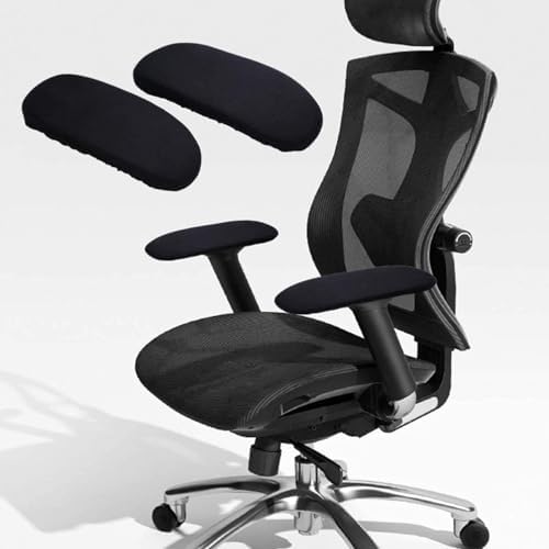 DHXYZZB Office Computer Chair Arm Covers, Extended and Thickened Armrest Cover Arm Rest Protector, Washable Armrest Pad Covers 1 Pair of Polyester Fabric Stretchy Desk Chair Rotating Chair