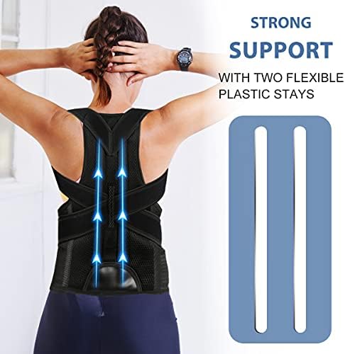 Back Brace Posture Corrector for Women and Men - Adjustable Posture Back Brace for Upper and Lower Back Pain Relief - Improve Back Posture and Lumbar Support,X-Large(Waist:37-42 Inches)