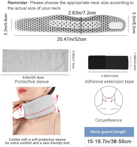 Neck Brace for Neck Pain and Support, Silicone Cervical Collar (Gray)