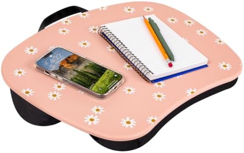 LAPGEAR MyStyle Lap Desk – Pink Daisy, Fits 15.6” Laptops