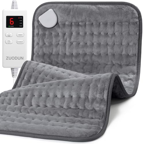 Heating Pad for Back, Neck, and Shoulder Pain Relief, Electric Heat Pad with 6 Heat Levels, Moist Heat Option, Auto Shut-Off, Birthday Christmas Gift for Women Men Mom Dad Grandma, Gift for her