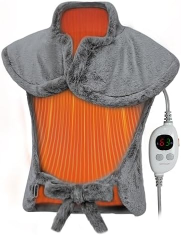 GOTCOZY Heating Pad 26"x35" for Back Pain Relief & Cramps(Gray)