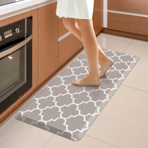 WISELIFE Kitchen Mats and Rugs Cushioned Anti-Fatigue, 17.3"x 39", Khaki