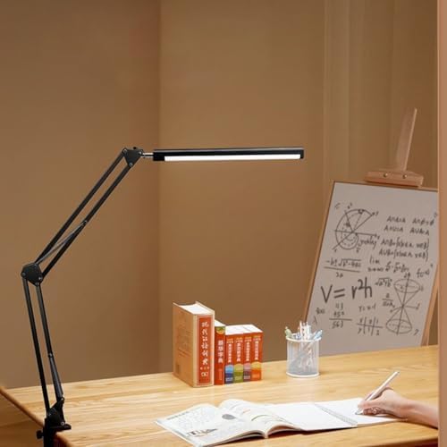LED Clip On Easel Lamp with Adjustable Swing Arm, 3 Colour Modes Dimmable