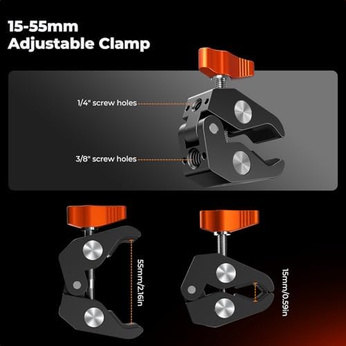 K&F CONCEPT 9.8" Magic Arm Clamp with Cold Shoes