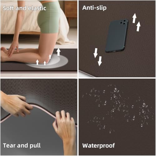 Extra Wide Yoga Mat 76"x40"x10mm TPE Non-Slip Fitness Exercise Mat
