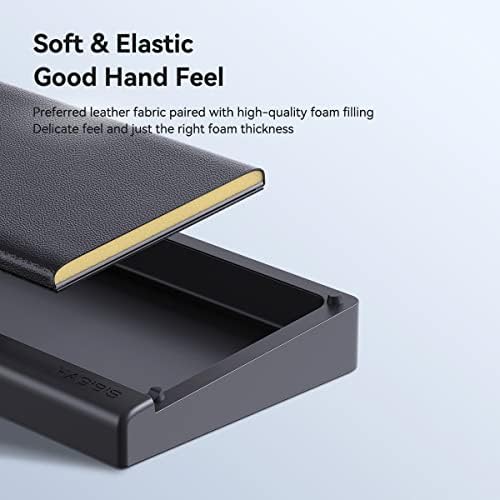 Hagibis Keyboard Wrist Rest Pad Support with Desktop Partition Storage Case, Ergonomic Soft Memory Foam, Anti-Slip Rubber Base for Computer Keyboard, Laptop, Office, Home (Black)