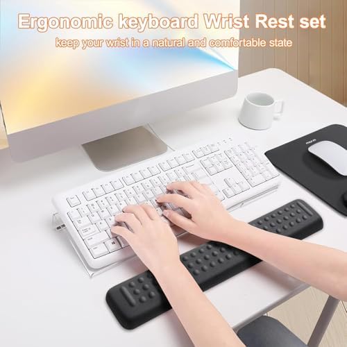 MOSISO Keyboard Stand&Wrist Rest Support for Keyboard &Mouse Pad Set