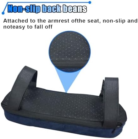 BDZMC 2PCS Car Seat Armrest Covers, Soft & Comfortable Office Chair Arm Pad, Anti-Scratch Car Armrest Cushion, Universal Car Armrest Pillow Protector Cover for Most Cars (Navy)