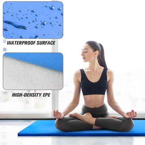 RitFit Upgraded Folding Exercise Mat, 2 Inch Thick Gymnastics Mat