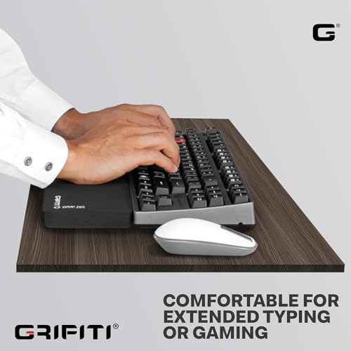 Grifiti Fat Wrist Pad 12" x 4” x 0.75" Inch Keyboard Rest Thick Small Ergonomic Computer Keyboards Hand & Palm Wrists Rests Support Carpal Tunnel Resting Pads Gaming Accessories (Wide 12 x 4 x 0.75)