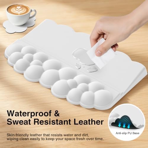 Sushret Cloud Wrist Rest with Keyboard Stand, Keyboard Riser with Wrist Pad