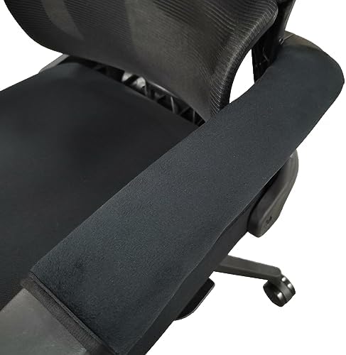 Chair Armrest Cover Office Chair Armrest Pads Adjustable Comfort Ergonomic Chair Armrest Pads Removable Durable Home Office Chair Armrest Covers – Velvet, Black