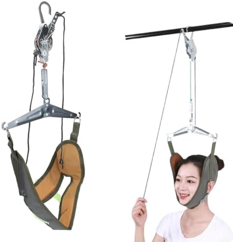 Cervical Neck Traction Device Neck Tension Relief Portable Over The Door Device Portable Neck Stretcher Hammock for Physical Therapy, Neck Pain Relief, Vertebrae Disk Herniation, Migraine Relief
