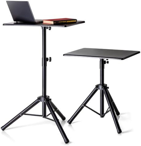 Victor Portable Adjustable Tripod Desk – Mobile Standing Desk, Height Adjustment (30.5" to 45") for Laptops, Projectors, and More – Compact, Lightweight & Stable for Home, Office, or Classroom (DC530)