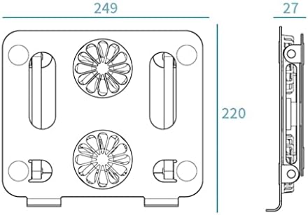 Foldable Laptop Cooling Stand Desk Fan Adjustable Base Aluminum for