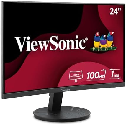ViewSonic VA2416C 24 Inch 1080p Curved Computer Monitor, 100Hz, HDMI