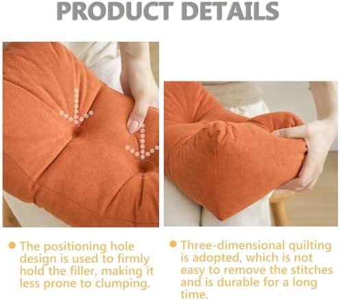 Be&xn Soft Lumbar Support Pillow for Office Chair & Car, Corduroy Back Support Pillow for Lower Back Pain Relief, Ergonomic Design Back Cushion for Sleeping and Resting (Blue)