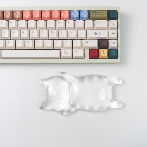 Ergonomic Gel Mouse Wrist Rest,Clear Cute Cat Mouse Wrist Rest