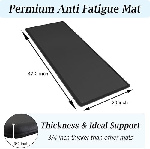 Artnice Cushioned Anti Fatigue Mats for Floor, 3/4 Inch Thick Kitchen Mat
