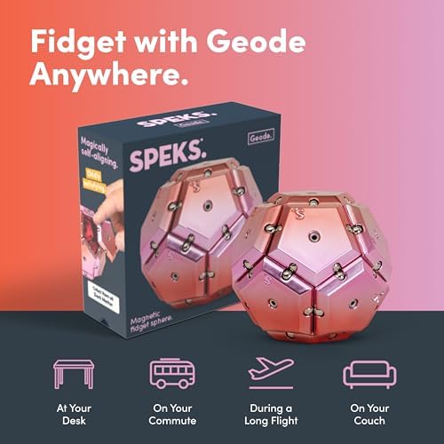 Speks Geode Magnetic Sensory Sphere, Stress Relief Tool, Executive Desk Toy