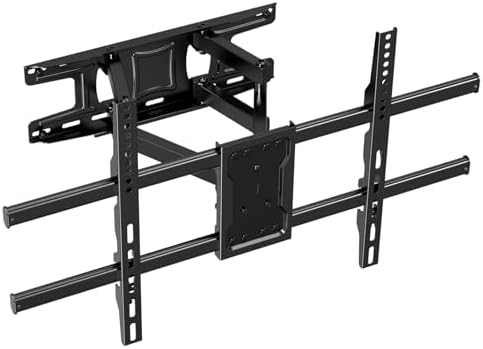 Full Motion TV Wall Mount Bracket Dual Articulating Arms Swivels Tilts Rotation for Most 37-75 Inch Flat Curved TVs,Holds up to 110lbs, Max VESA 600x400mm,Fits up to 16" Studs