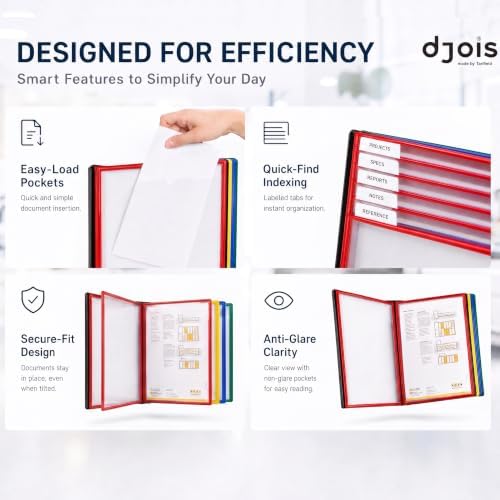 Tarifold Desktop Reference System, 10 Pockets, Easy-Load Design, Assorted