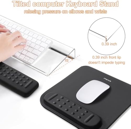 MOSISO Keyboard Stand&Wrist Rest Support for Keyboard &Mouse Pad Set