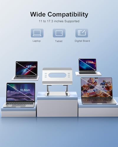 JOIOT Ergonomic Laptop Stand,Adjustable Riser for 10-17.3” Computer